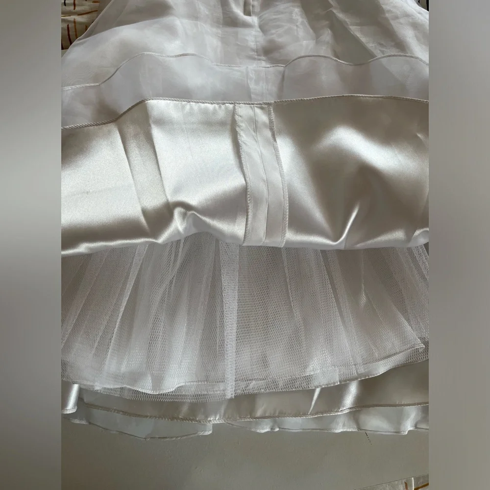 David's Bridal Flower Girl's sleeveless Dress 5 layers of tulle/skirt Wedding 3T - Picture 7 of 7